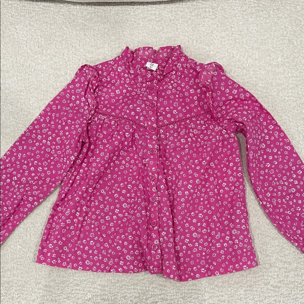 GAP Kids Pink Floral Blouse